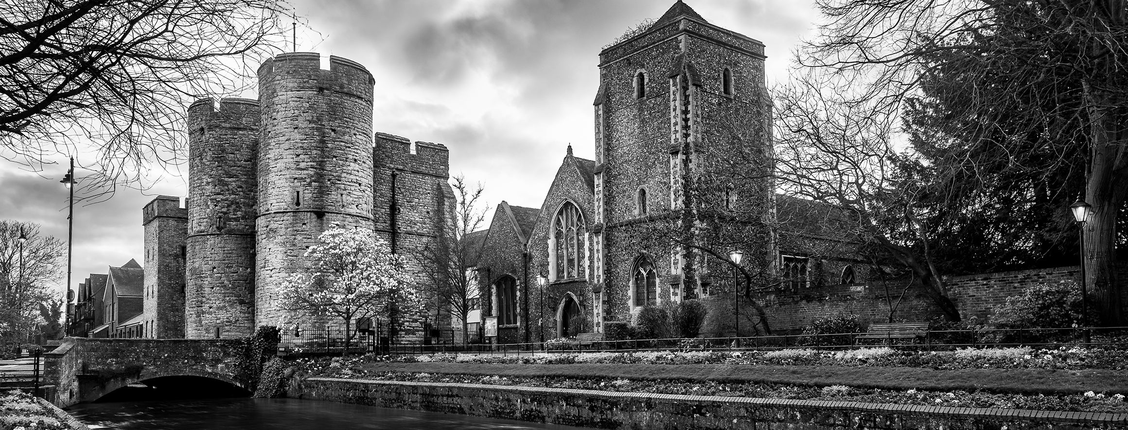 Westgate Towers, Canterbury, on the river Stour